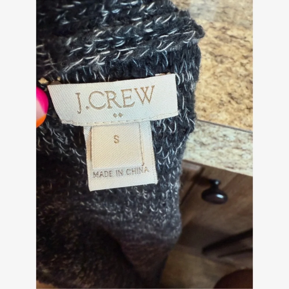 J. Crew Charcoal and Black Cardigan